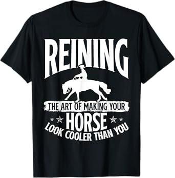 Sliding Stop Reining Horse Equestrian Western Riding T-Shirt