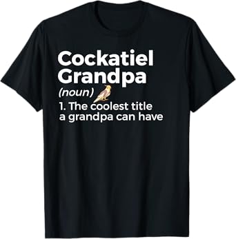 Cockatiel Grandpa Definition Funny Bird Lover Men T-Shirt