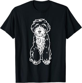 Bernedoodle Dog Doodle Silhouette, Bernedoodle T-Shirt