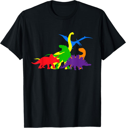 Dinosaur LGBT-Q Pride Gay Rainbow Flag Proud Ally Animal T-Shirt