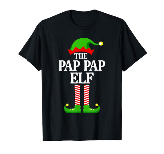 Pap Pap Elf Family Matching Group Funny Christmas T-Shirt