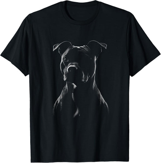 Staffordshire Bull Terrier Staffy Dog Art Face Design T-Shirt