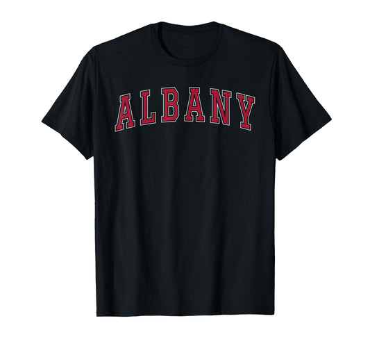 Albany Georgia Souvenir Sport College Style Text T-Shirt