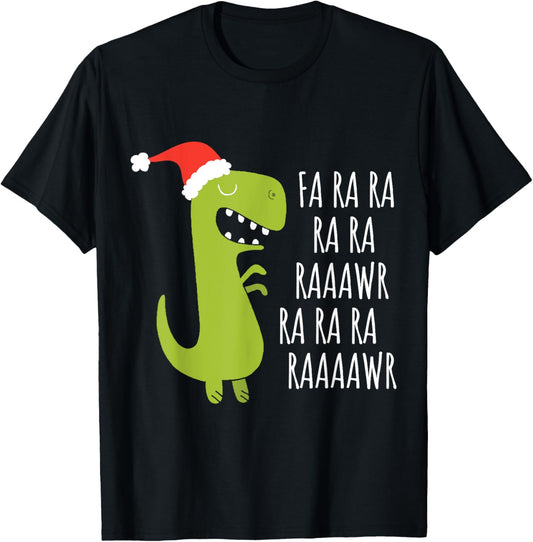 Funny Dinosaur Fa Ra Rawr Rawr Christmas T-Rex Xmas Tee T-Shirt
