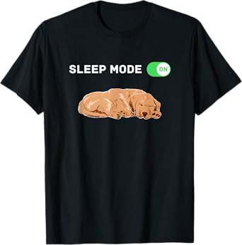 Sleep Mode On, Dog Merch, Dog Pajamas, Golden Retriever PJ's Men Women Girls Kids T-Shirt