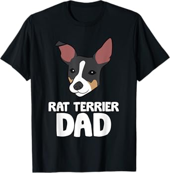 Rat Terrier Dog Owner Papa Funny Rat Terrier Dad T-Shirt for Men Women Girls Kids