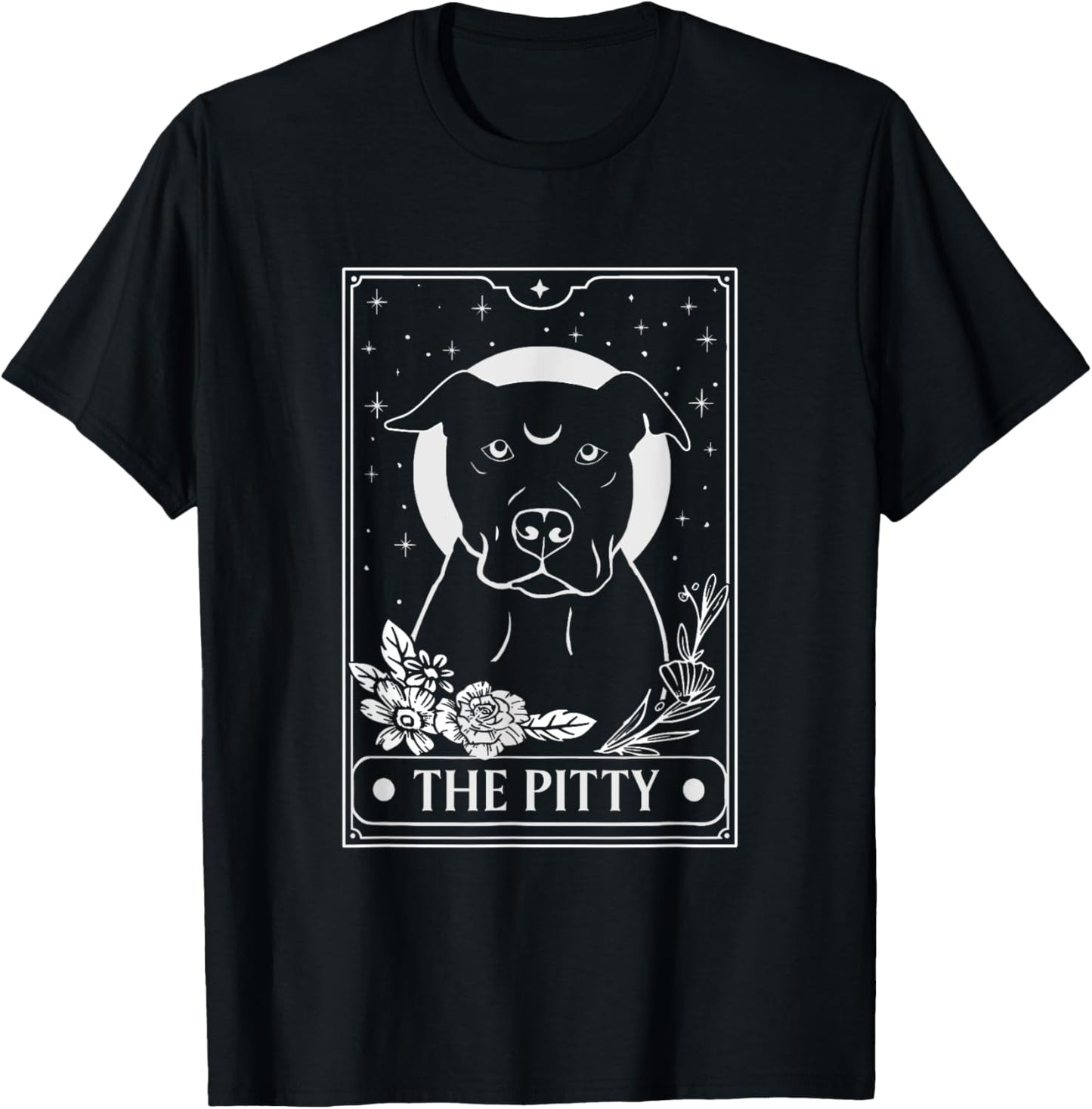 Unisex-Adults Pitbull Dog Lover T-Shirt Black Small Crew Neck Short Sleeve