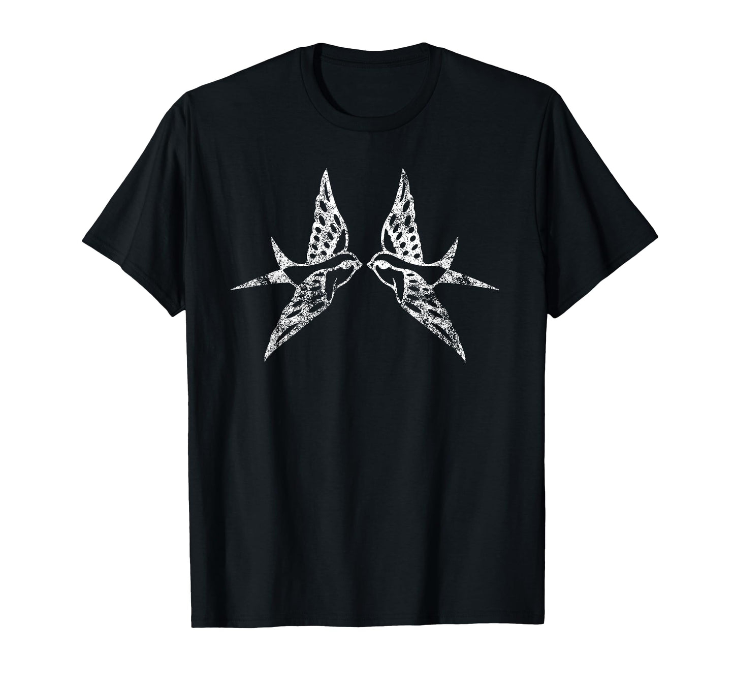Vintage Two Birds Flying - Distressed Retro Bird Tee T-Shirt