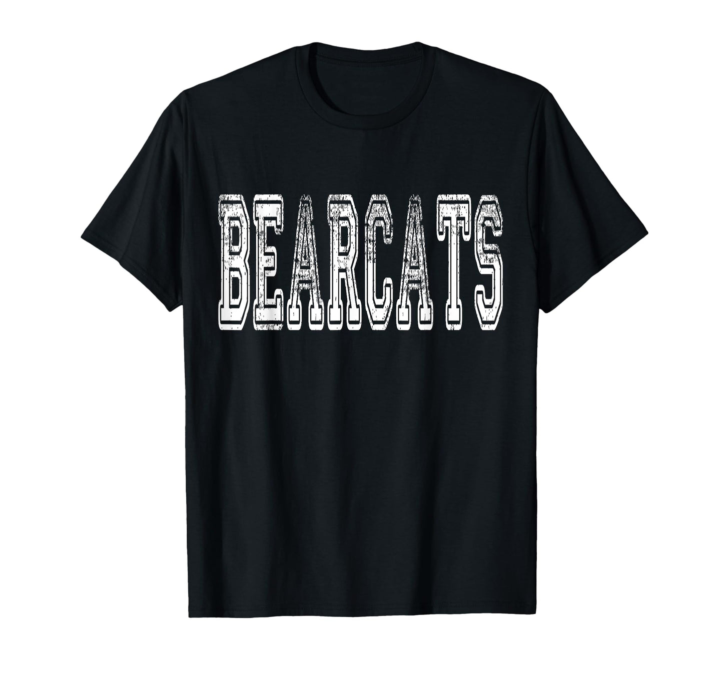 Bearcats Mascot Distressed Vintage School Sports Name Fans T-Shirt