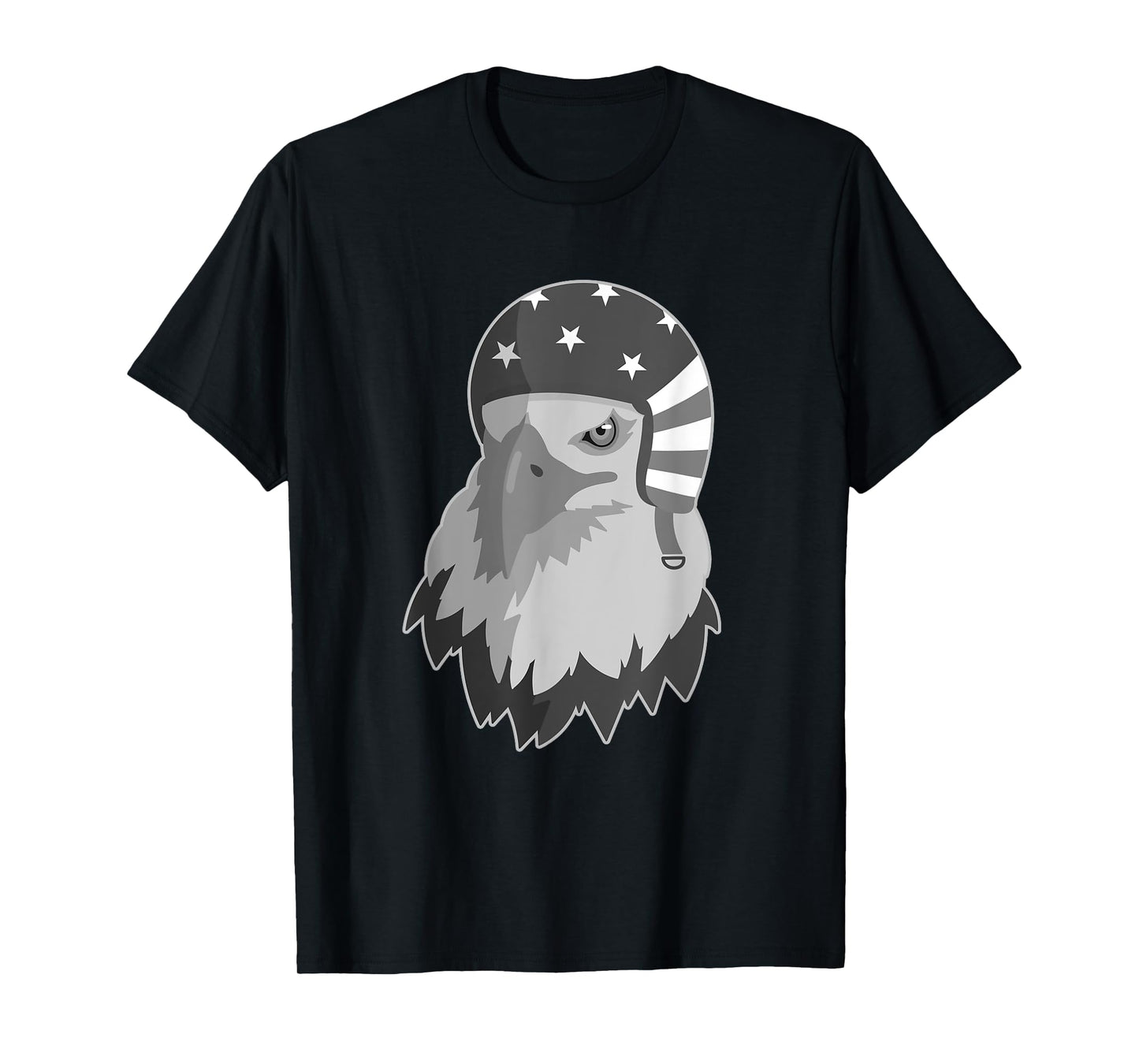Funny Eagle Mullet Helmet USA 4th Of July American Flag Gift T-Shirt