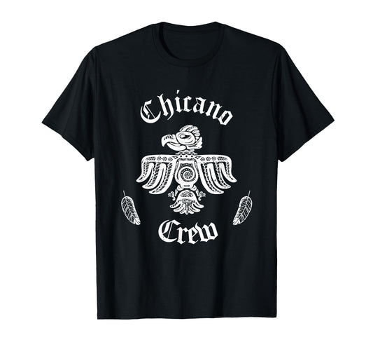 Chicano Crew Shirt | Mexican Huelga Bird Shirt Mens Chicano T-Shirt