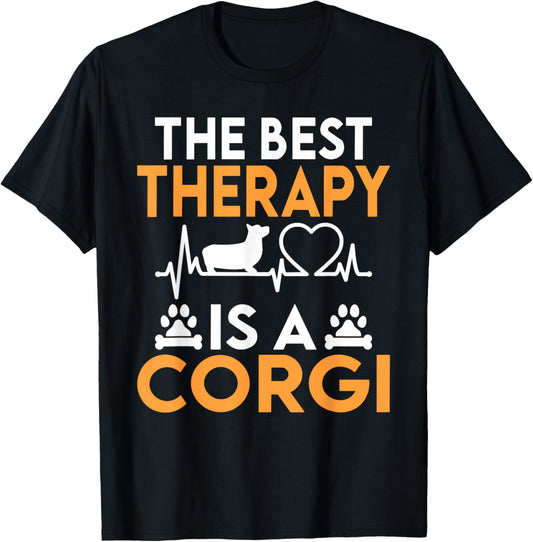 The best Therapy is a Corgi T-Shirt