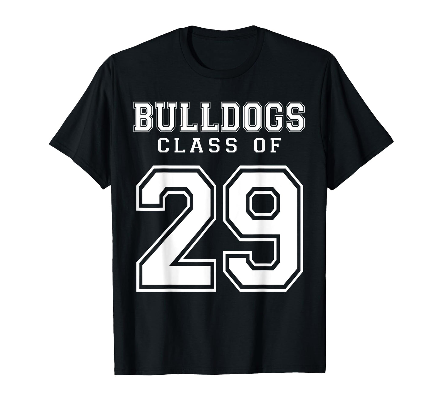 Class Of 2029 Bulldogs Custom Graduation Senior Personalized T-Shirt