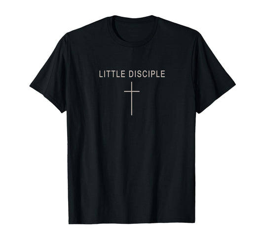 Little Disciple Toddler Boy Christian Minimalist Faith Cross T-Shirt