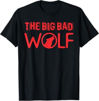 The Big Bad Wolf Graphic Tee Shirt - Halloween Literary Fun T-Shirt
