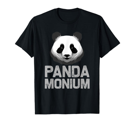 Cute Panda Monium | Funny Sarcastic Pun Pandemonium T-Shirt T-Shirt
