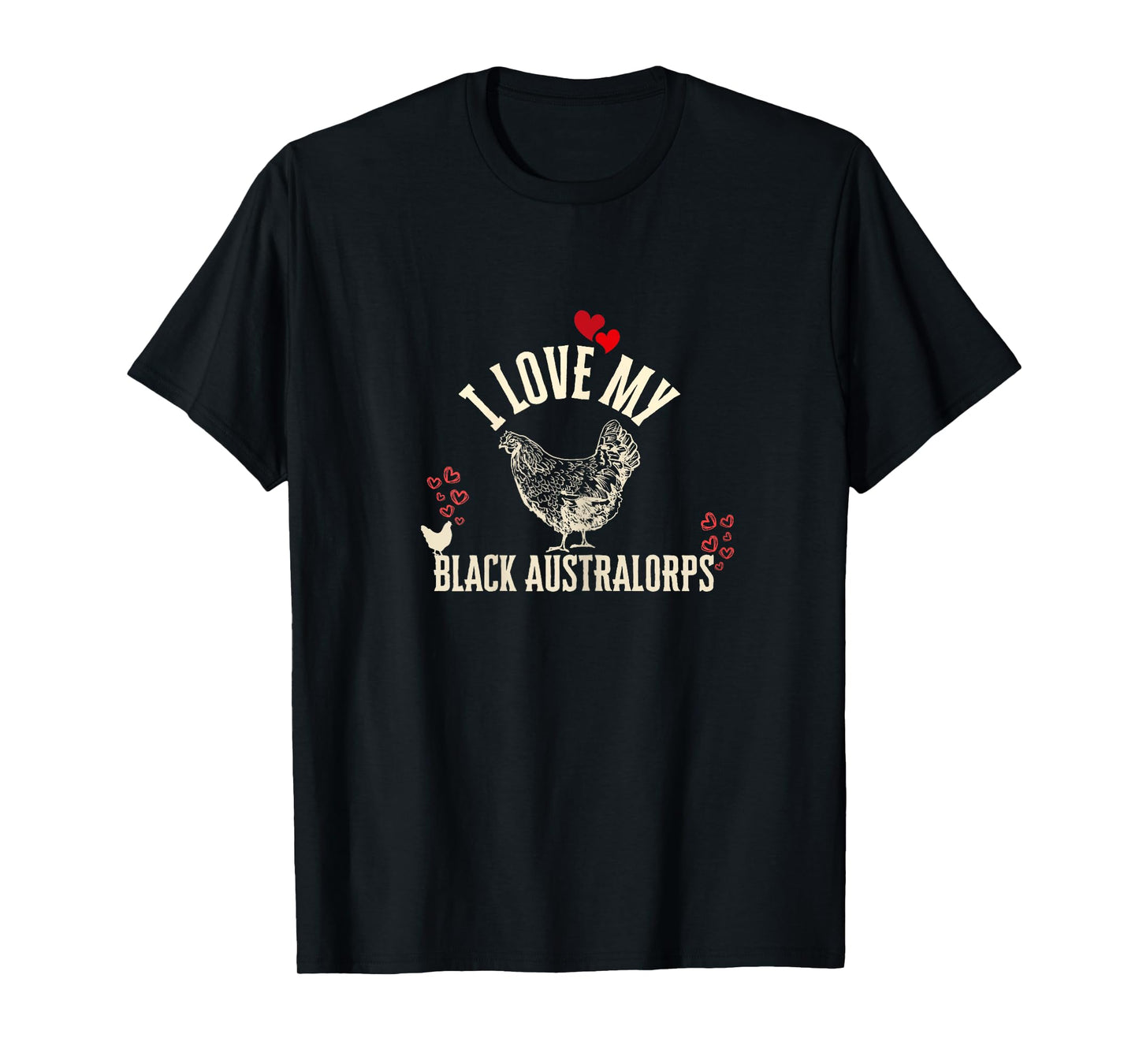 Black Australorp Vintage Chicken Lover T-Shirt
