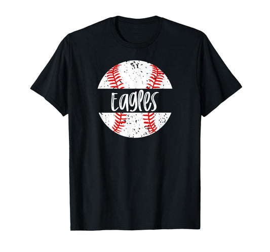 Eagles Baseball Team Mascot School Spirit Game Day T-Shirt