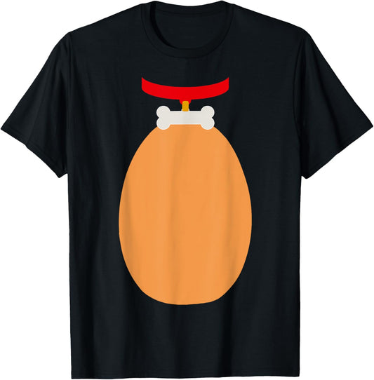Funny belly dog with bone collar easy DIY halloween costume T-Shirt