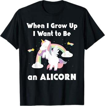 Alicorn When I Grow Up Unicorn Rainbow Pastel Magic T-Shirt