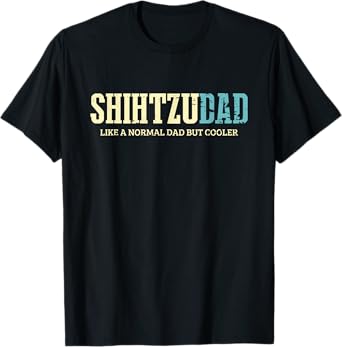 Shih Tzu Dad Retro Funny Dog Lover Owner Father's Day T-Shirt