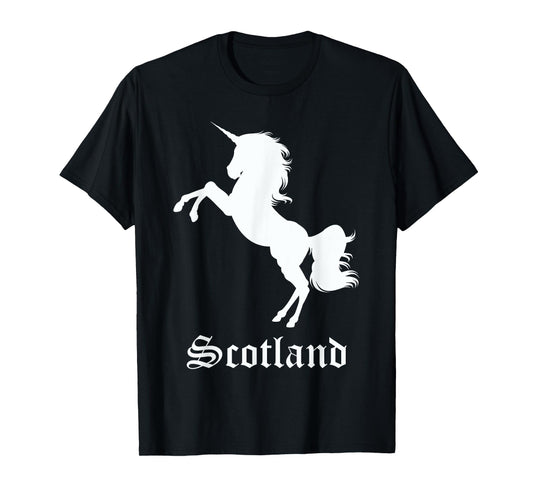 Scotland Unicorn Silhouette National Symbol Scottish Gifts T-Shirt