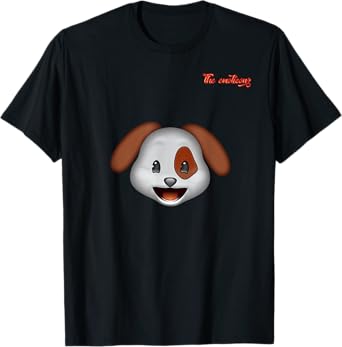 emoji happy enthusiastic dog face Men Women Kids T-Shirt