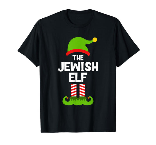 Funny The Jewish Elf Christmas Family Party Pajama Jew T-Shirt
