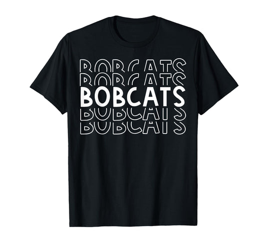 Bobcats School Sports Team Mascot Town Go College Athlete T-Shirt