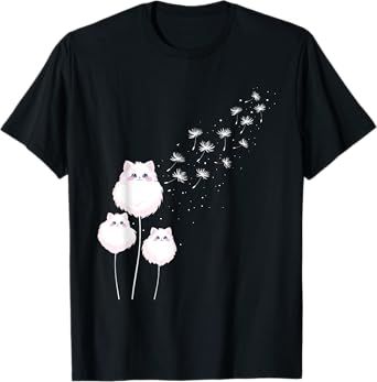 Cute Cat Dandelions - Cat Lover Kitten Owner Kitty Men Women Girls Kids T-Shirt