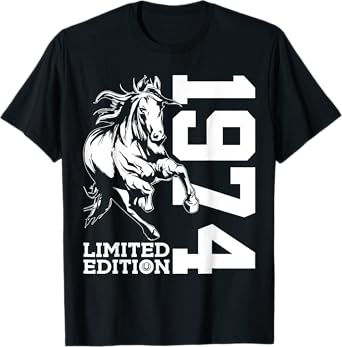 RIDING 51ST BIRTHDAY HORSE LIMITED EDITION 1974 RIDER T-Shirt