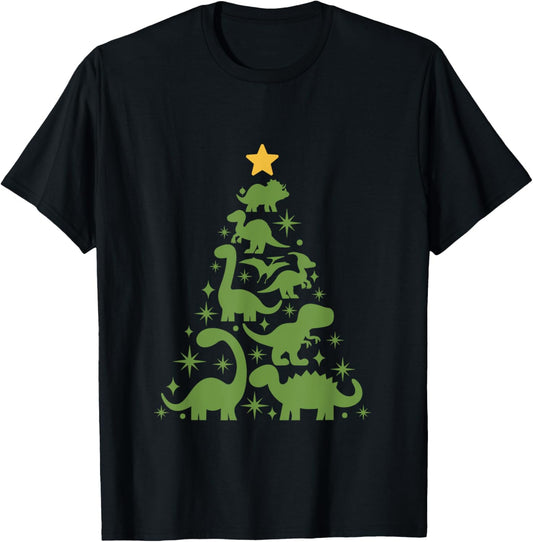 Dinosaur Christmas Tree Dino TRex Dinosaur Lover Christmas T-Shirt