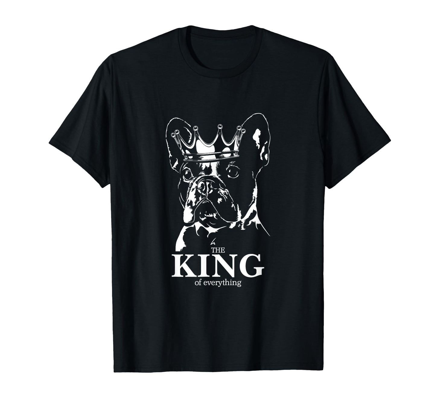 Funny French Bulldog with crown King dog mom dog T-Shirt