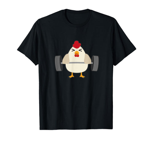 Chicken Power Deadlift - Funny Weightlifter T-Shirt
