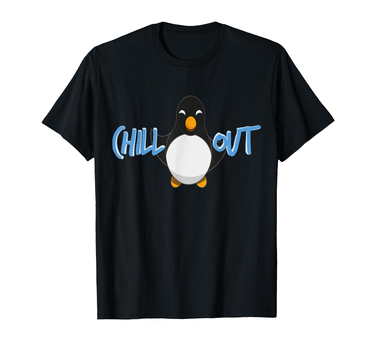 Chill Out Penguin T-Shirt Tee Funny T-Shirt