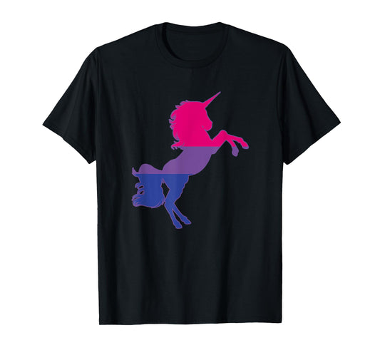 Bisexual Unicorn Pride Flag Shirt Gift Bi Women Men and Kids T-Shirt