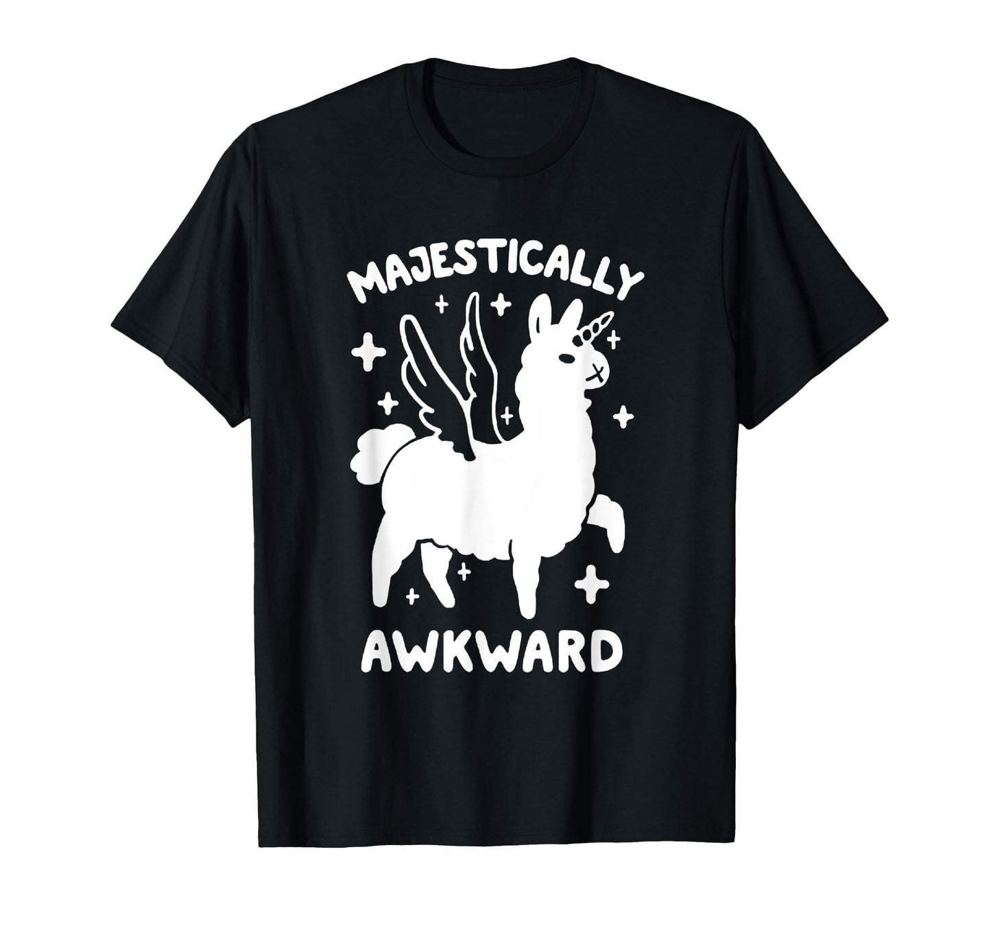 Majestically Awkward Llamacorn Funny Cute Llama T-Shirt
