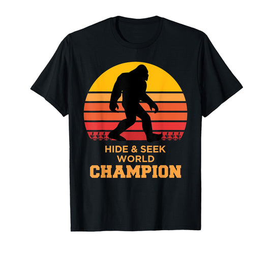 Big Foot T Shirt for Women & Men Hide & Seek World Champion T-Shirt
