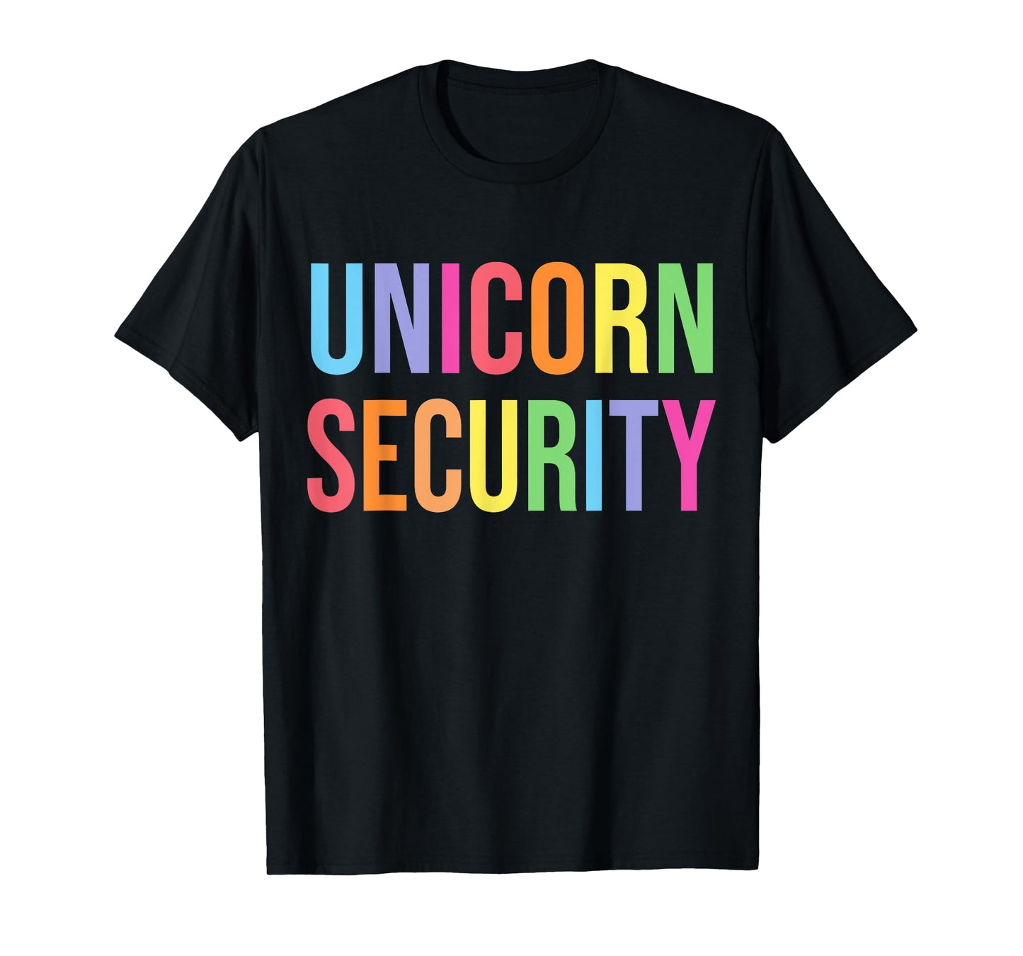 Halloween Dad Mom Daughter Adult Costume, Unicorn Security T-Shirt
