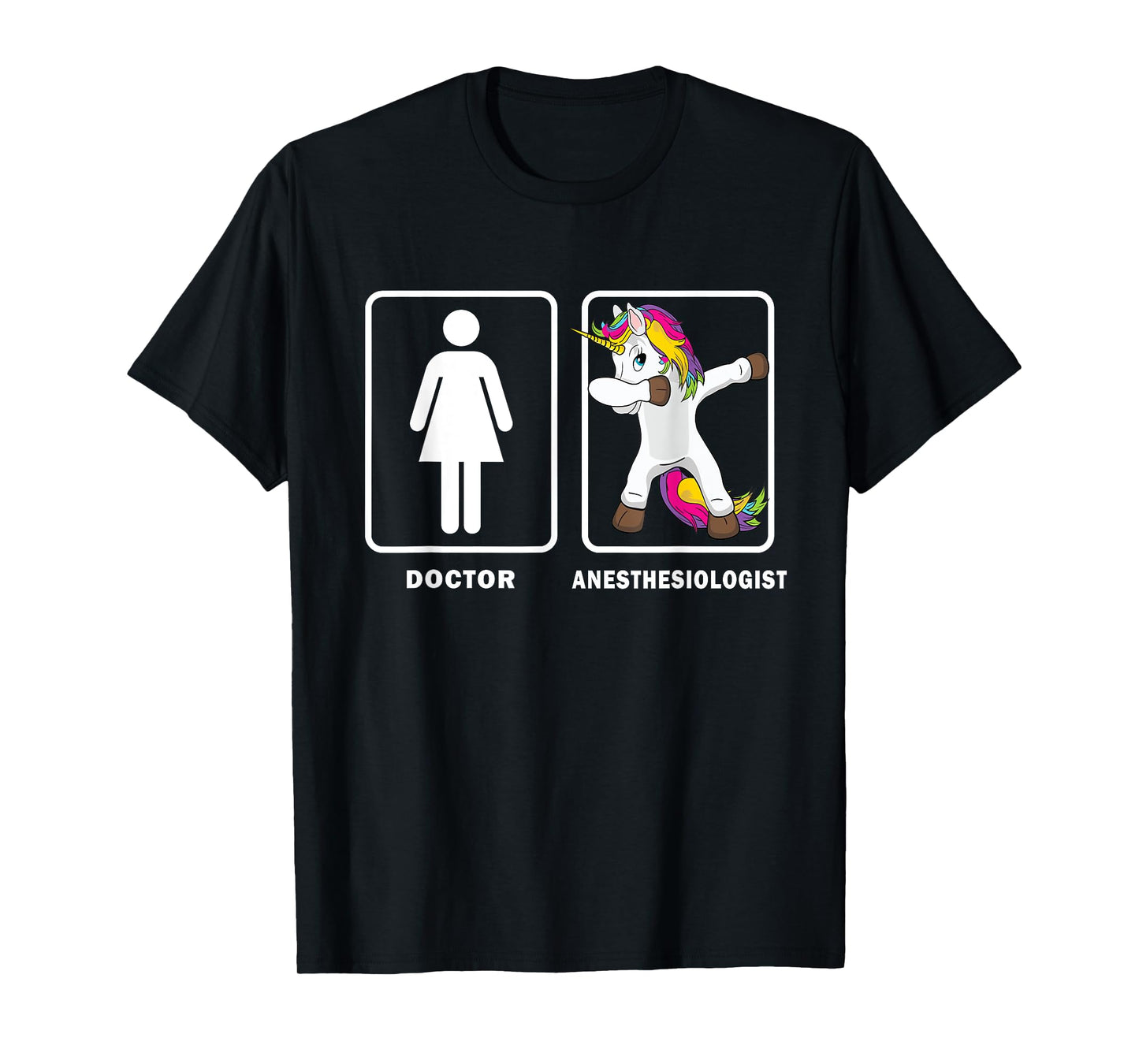 Dabbing Unicorn Doctor VS Anesthesiologist Shirt Medical T-Shirt