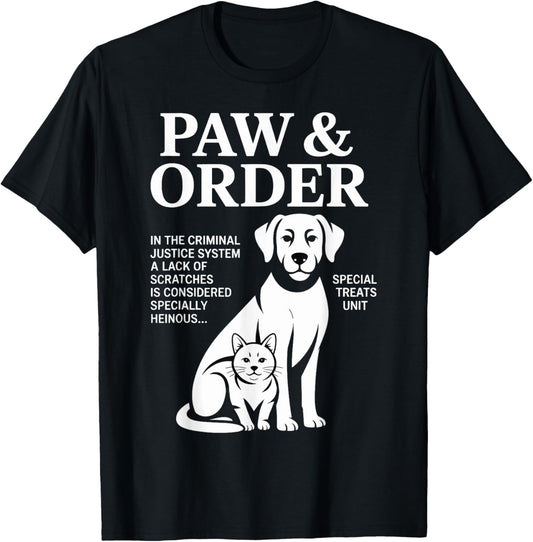 Paw and Order Special Treats Unit Cat And Dog T-Shirt