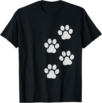 Paw Print Dog Cat Pet Lover T-Shirt for Men Women Girls Kids