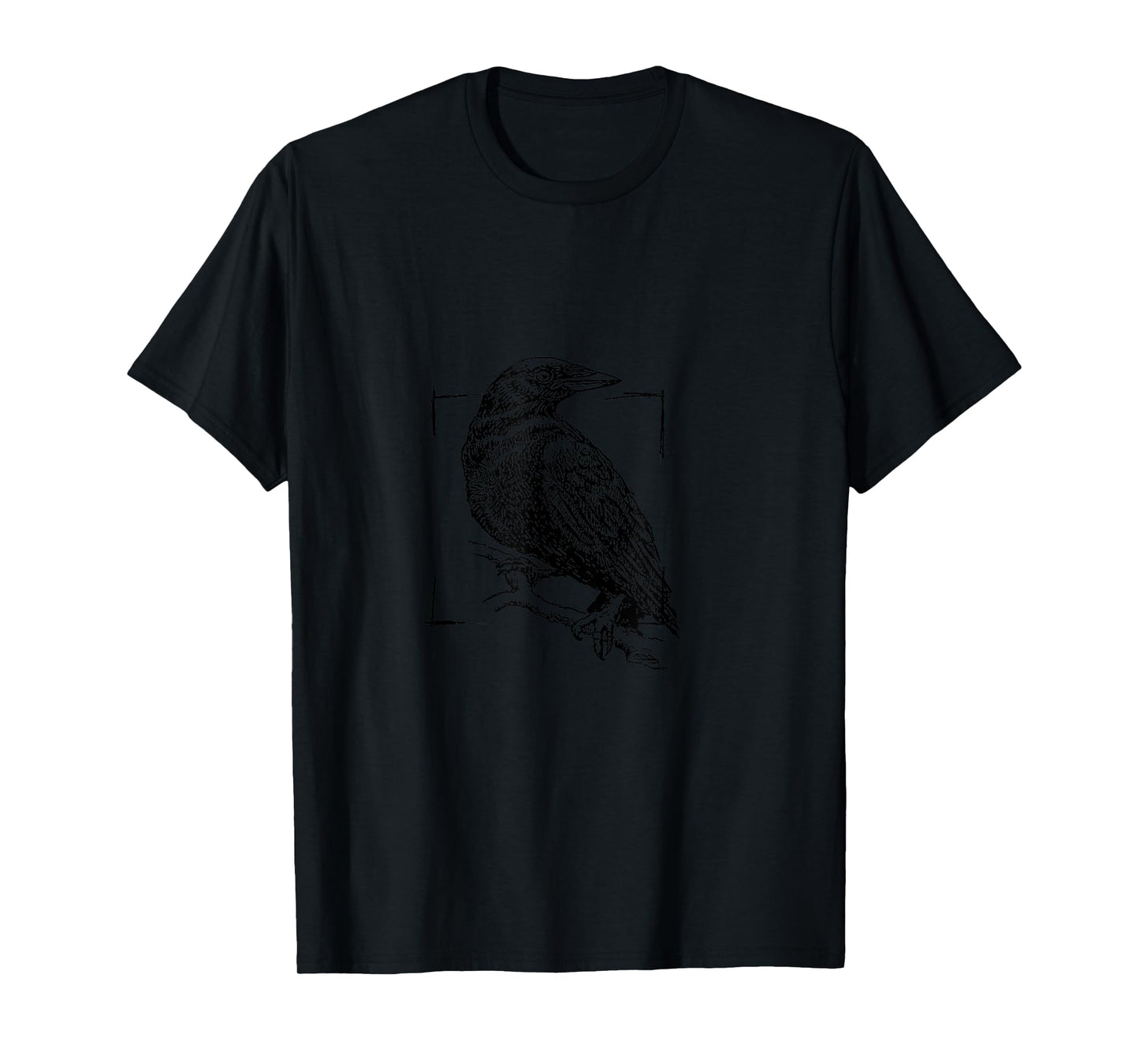 Fuzzy Blindspot Unisex-Adults Crow T-Shirt, Blue, Small, Short Sleeve, Halloween, Modern Style