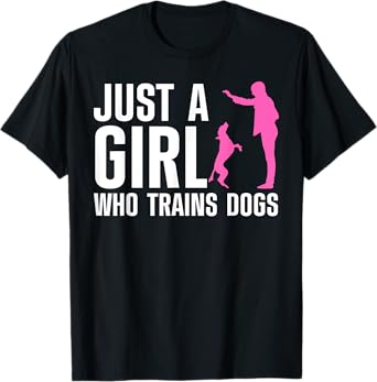 Cute Dog Trainer For Women Girls Training Dog Lover Owner T-Shirt
