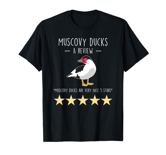 Muscovy Duck Review, Funny Cute Pet Bird Farm Farmer Farming T-Shirt