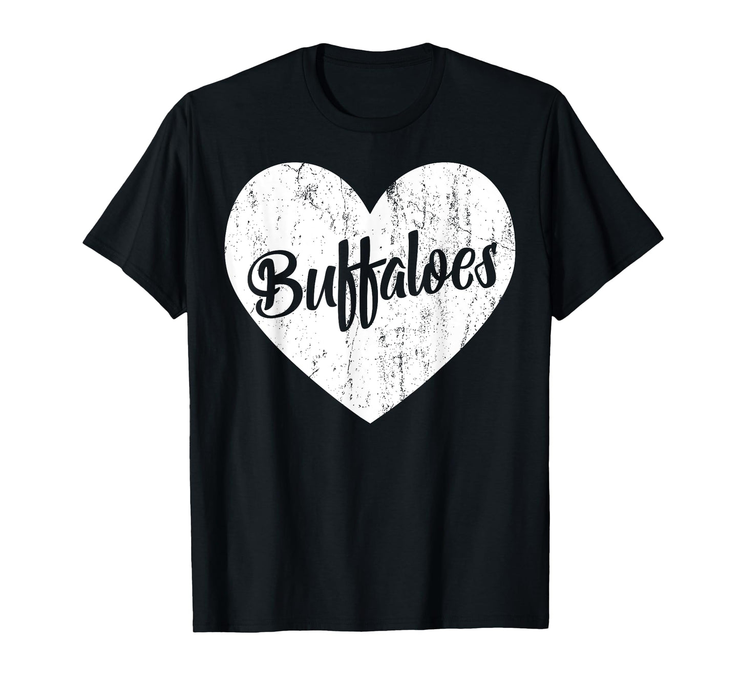 Buffaloes School Sports Fan Team Spirit Mascot Heart Gift T-Shirt