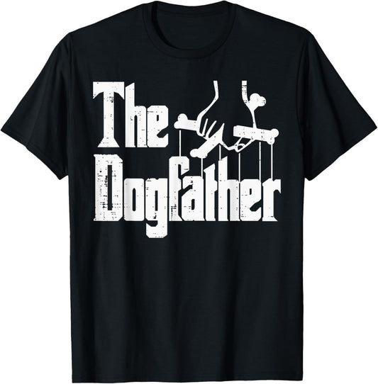 Fathers Day The Dogfather Dog Dad Fur Papa Daddy Parody Men T-Shirt