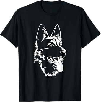 Dog Silhouette Sitting German Shepherd T-Shirt