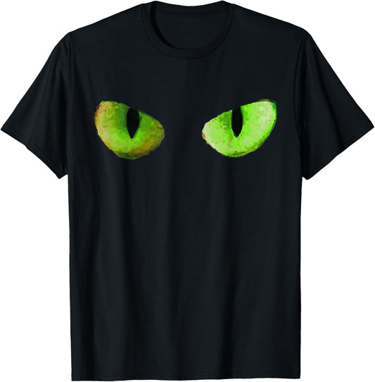 Funny Halloween Cat Green Eye Boobs T-Shirt