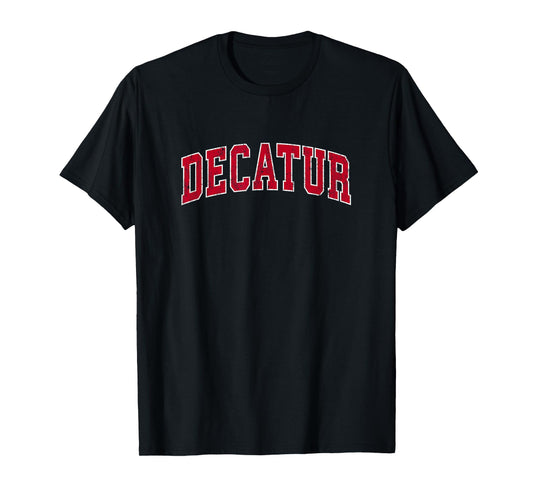 Decatur Georgia GA Vintage Sports Design Red Design T-Shirt